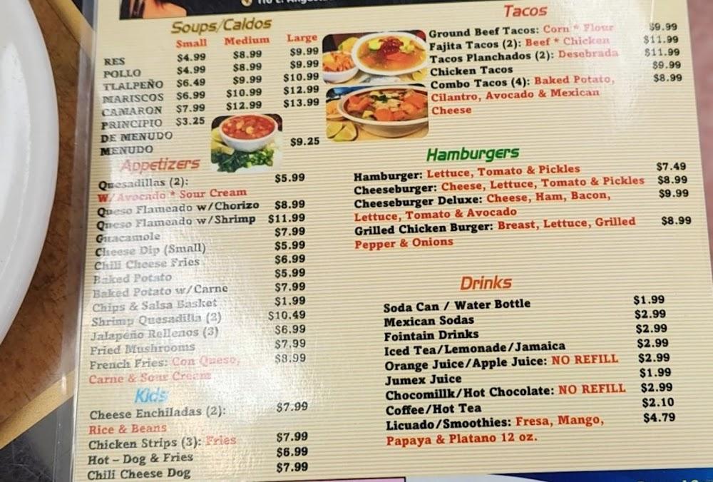 Janie's Cafe Menu image 1